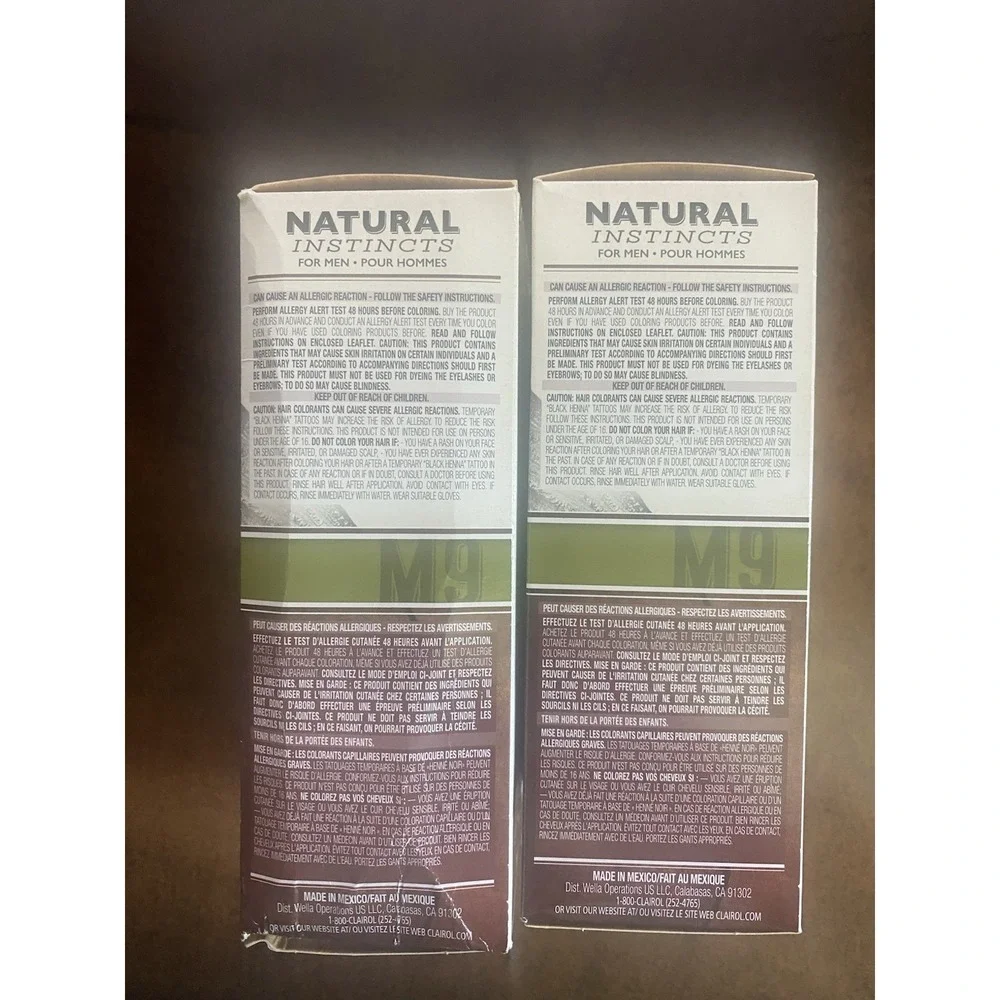 Clairol Natural Instincts For Men M9 Light Brown Hair Color Kit Discontinued 2x
